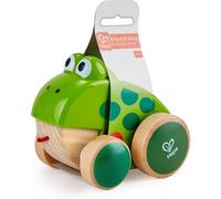 Hape Grenouille Jouet en Bois Enfant 1 an - Jouet à Tirer et Pousser - Motricité, Imagination & Dextérité de l'enfant - Jouet 1 an 100% Sûre - avec Ficelle Facile Adaptée aux Petites Mains