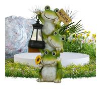 Grenouille Lampes solaires d'extérieur - Statues de grenouille décoratives à DEL avec lanterne | Lumières de jardin | Décorations extérieures | pour allée, extérieur, pelouse, cour, allée, sol