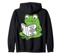 Grenouille lisant Comment gifler Quelqu'un sur Internet Humour Sweat à Capuche