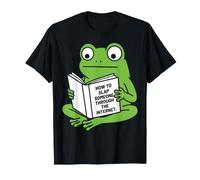 Grenouille lisant Comment gifler Quelqu'un sur Internet Humour T-Shirt
