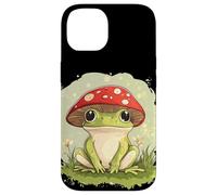 Grenouille ludique avec un chapeau champignon pour les amateurs d'art décontractés Coque pour iPhone 14