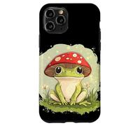 Grenouille ludique avec un chapeau champignon pour les amateurs d'art décontractés Coque pour iPhone 11 Pro