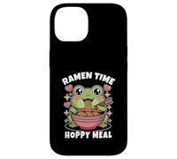 Grenouille Mignonne Kawaii Mangeant Une Soupe de Nouilles Ramen pour Enfants Coque pour iPhone 14