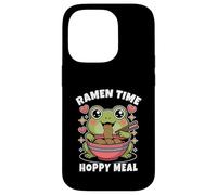 Grenouille Mignonne Kawaii Mangeant Une Soupe de Nouilles Ramen pour Enfants Coque pour iPhone 14 Pro