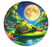 Grenouille Mignonne Puzzle Adultes 1000 Pièce Cool Animaux Impossible Difficile Jeu pour Toute La Famille Décoration Familiale 1000pcs (67.5x67.5cm)