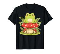Grenouille Mignonne sur Champignon Cottagecore Esthétique Kawaii Nature T-Shirt