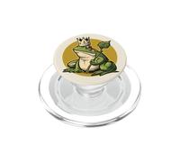 Grenouille Moutarde avec Une Couronne en Papier pour Les Amateurs de Grenouilles PopSockets PopGrip pour MagSafe