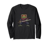 Grenouille Ninja en mission secrète pour les ninjas et les amateurs de karaté Manche Longue