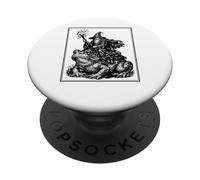 Grenouille ouaouaron à Cheval Wizzard Vintage PopSockets PopGrip Adhésif