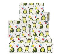 Grenouille Papier Cadeau - 6 Feuilles Of Blanc With Vert Grenouilles Et Ballons Anniversaire Wraps Pour Kids, Men, Women, Filles, Garçons, Amis Noël Célébrations, Holidays By Central 23