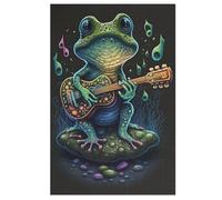 Grenouille Playing guitaree Puzzle en Bois 1000 Pièces, DIY, Divertissement Créatif, Amusement Puzzles pour Adultes Et EnfFourmis À Partir De 12 Ans, 78×53cm
