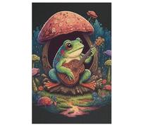 Grenouille Playing guitaree Puzzle en Bois 1000 Pièces pour Adultes Et EnfFourmis, Puzzles Impossible, Jeu De Patience Coloré, À Partir De 12 Ans 78×53cm