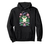 Grenouille Pond Harmonie Paix Sérénité Fleur Été Sweat à Capuche