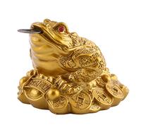 Grenouille Porte-bonheur, Grenouille d'argent de Crapaud d'argent d'or, Grenouille Feng Shui de Décoration de Richesse, pour le Bureau de Magasin d'hôtel à la Maison (S