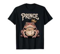 Grenouille Prince Crapaud Graphique avec Couronne rétro Conte de fées T-Shirt