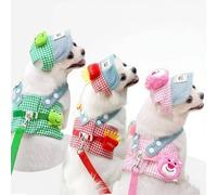 Grenouille Printemps-Été Pet Chest and Back Strap Laisse pour Chat Chien Chat Vêtements pour Chien et Chat Ensemble pour Extérieur Accessoires pour Chien Petit Chien Chiot