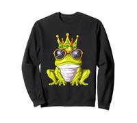 Grenouille Royale avec Couronne Et Lunettes De Soleil Roi Sweatshirt