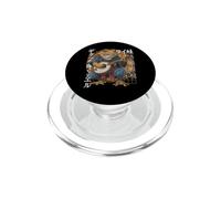 Grenouille samouraï Japonaise Jouant du Banjo PopSockets PopGrip pour MagSafe