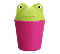 Grenouille Shampooing Tasse, Tasse de Bain pour Enfant, Bébé Shampoo Rinser Pichet pour Enfants Et Personnes Âgées, Accessoires de Bains pour Enfants, Arrosoir de Dessin Animé, 16x10cm Rose