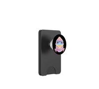 Grenouille Souriante Hiver Mignon Animal Portrait Graphique Bleu Rose PopSockets PopWallet pour MagSafe