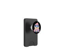 Grenouille Souriante Hiver Mignon Animal Portrait Graphique Bleu Rose PopSockets PopWallet pour MagSafe