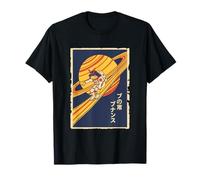 Grenouille Space Saturne Anneau Surfeur Astronaute Japonais T-Shirt