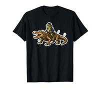 Grenouille Steampunk chevauchant Un Alligator drôle Meme T-Shirt