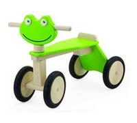 Grenouille Vélo Balance en Bois avec 4 Roues Vert Vert G