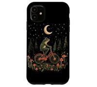 Grenouille Vélo Enchanté Forêt Champignons Croissant de Lune Coque pour iPhone 11