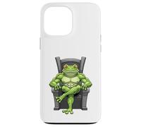 Grenouille Verte Assise sur Un trône Coque pour iPhone 13 Pro Max