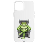 Grenouille Verte Assise sur Un trône Coque pour iPhone 15 Plus