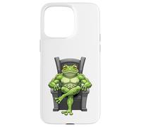 Grenouille Verte Assise sur Un trône Coque pour iPhone 15 Pro Max