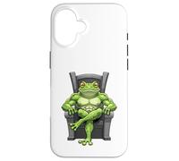 Grenouille Verte Assise sur Un trône Coque pour iPhone 16