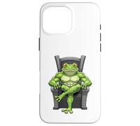 Grenouille Verte Assise sur Un trône Coque pour iPhone 16 Pro Max