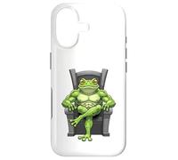 Grenouille Verte Assise sur Un trône Coque pour iPhone 17