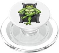 Grenouille Verte Assise sur Un trône PopSockets PopGrip pour MagSafe