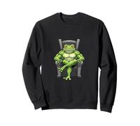Grenouille Verte Assise sur Un trône Sweatshirt