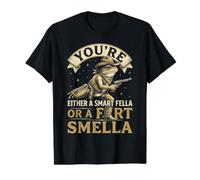 Grenouille, Vous êtes Soit Un Gars Intelligent, Soit Un Cowboy à l'odeur de Pet T-Shirt Graphique avec Valeur, Homme, Noir, M