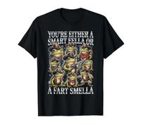 Grenouille, Vous êtes Soit Un Gars Intelligent, Soit Un Cowboy à l'odeur de Pet T-Shirt Graphique avec Valeur, Homme, Noir, M
