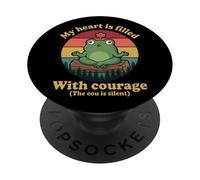 Grenouille Zen Méditation Rétro Humour Yoga PopSockets PopGrip Adhésif