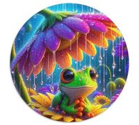 grenouillePuzzles en Bois 1000 Pièce pour Adultes Et Enfants Rond pauvresDécorations Familiales À Défi Créatif Stimulant1000pcs (67.5x67.5cm)