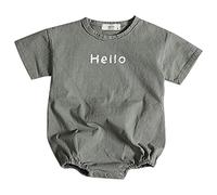 Grenouillere Bebe Eté Garcon Fille Manches Courtes Triangle Style Etranger Combinaison Body Pyjama Vêtement Nourrisson Chaud Tenue Cadeau
