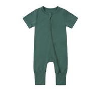 Grenouillère d'été Combinaison Enfant Courtes Barboteuses Doux et Confortable imprimé Mignon Tenue en Coton uni pour la fête des gâteaux