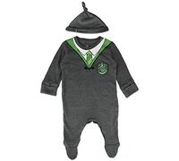 Grenouillère Harry Potter avec chapeau Serpentard pour garçon ou fille, charbon, 12 mois