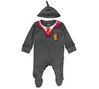 Grenouillère Harry Potter sous licence avec chapeau Gryffondor pour garçon ou fille, charbon, 6 mois