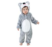 Grenouillère Hiver Bébé Combinaison Pyjama Flanelle Animaux Stitch Licorne Dinosaure Combi Pilote à Capuche, Cute Enfant Garçon Fille Déguisement One Piece Koala 80(6-12 Mois)