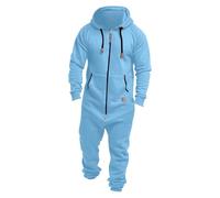 Grenouillère Homme Pyjama Combinaison à Capuche Zippé Imprimé Camouflage Jumpsuit Manches Longues en Polaire Onesie Une Pièce Hiver Chaud