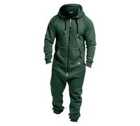 Grenouillère Homme Pyjama Combinaison à Capuche Zippé Imprimé Camouflage Jumpsuit Manches Longues en Polaire Vêtement Une Pièce 2026 Hiver Chaud