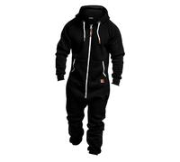 Grenouillère Homme Pyjama Combinaison à Capuche Zippé Imprimé Camouflage Jumpsuit Manches Longues en Polaire Vêtement Une Pièce 2024 Hiver Chaud
