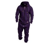 Grenouillère Homme Pyjama Combinaison à Capuche Zippé Imprimé Camouflage Jumpsuit Manches Longues Vêtement en Polaire Une Pièce Hiver Chaud 2024
